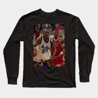 Shaquille O'Neal vs Dennis Rodman, NBA Finals Vintage #2 Long Sleeve T-Shirt